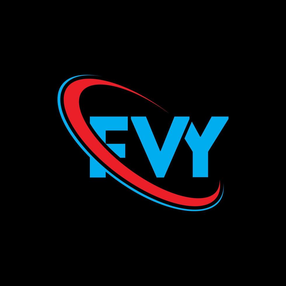 FVY logo. FVY letter. FVY letter logo design. Initials FVY logo linked with circle and uppercase monogram logo. FVY typography for technology, business and real estate brand. vector