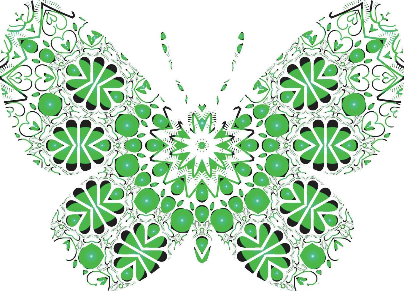 Butterfly Mandala ornament hand drawn vector illustration.  African, Indian, tribal, Zentangle design. can be use for tattoo, posters, t-shirt print, fabric design, phone case print greeting card etc