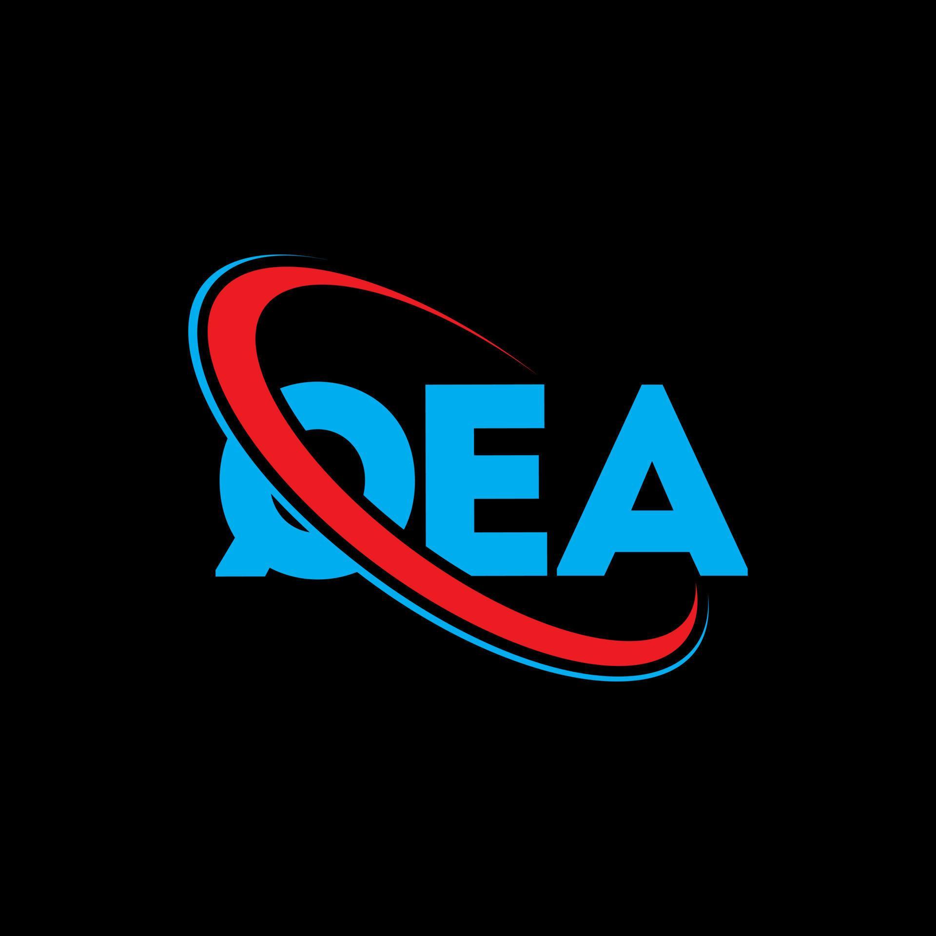 logotipo qea. qea carta. diseño del logotipo de la letra qea. logotipo