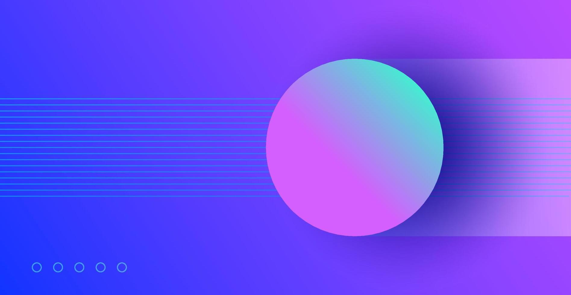 Poster with a modern sphere. Holographic gradient vector