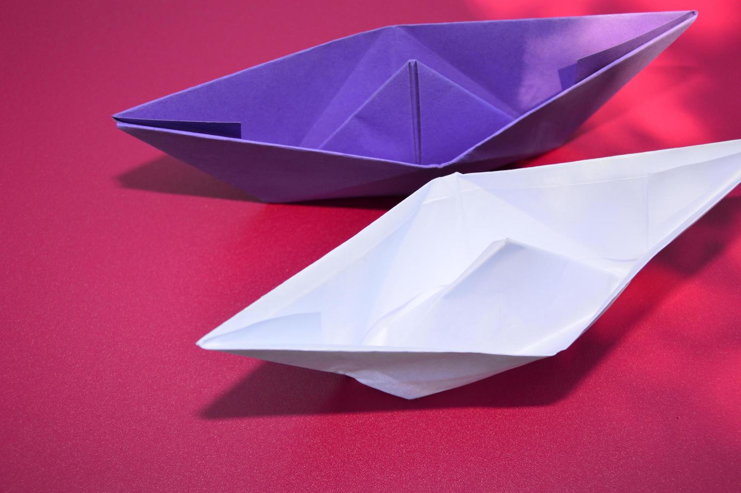 Folded paper boat photo