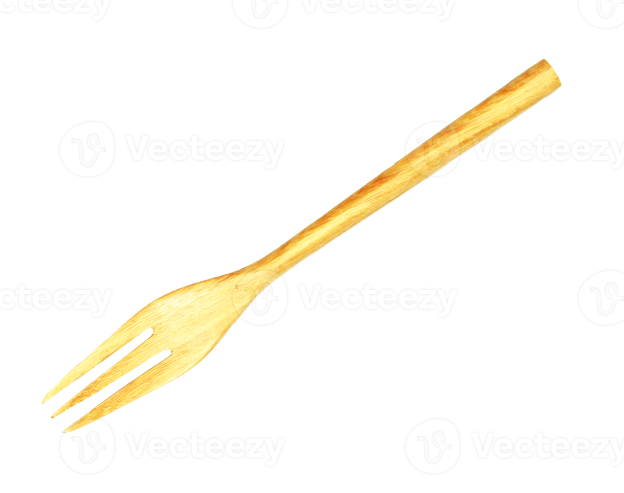 forchetta di legno legno naturale isolato su file png di sfondo trasparente