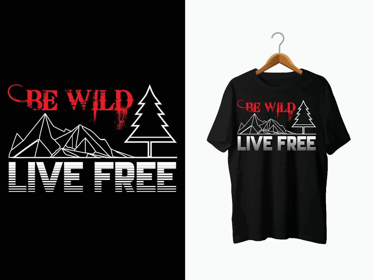 Camping T-Shirt Design. vector
