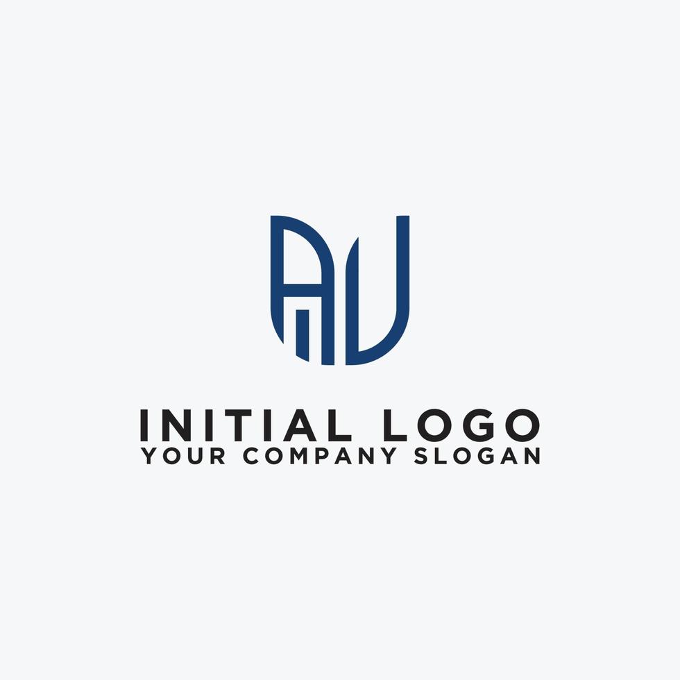 inspiradores diseños de logotipos de empresas a partir de las letras iniciales del icono del logotipo av. -vectores vector