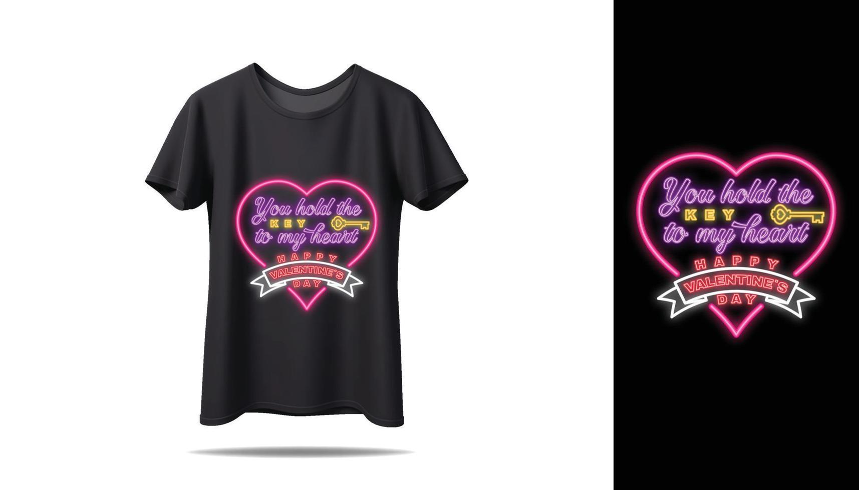 estampado de camiseta. nuevo diseño de tipografía de maqueta de vector de camiseta negra especial de San Valentín. vector de camiseta de pareja. Me encanta el diseño especial