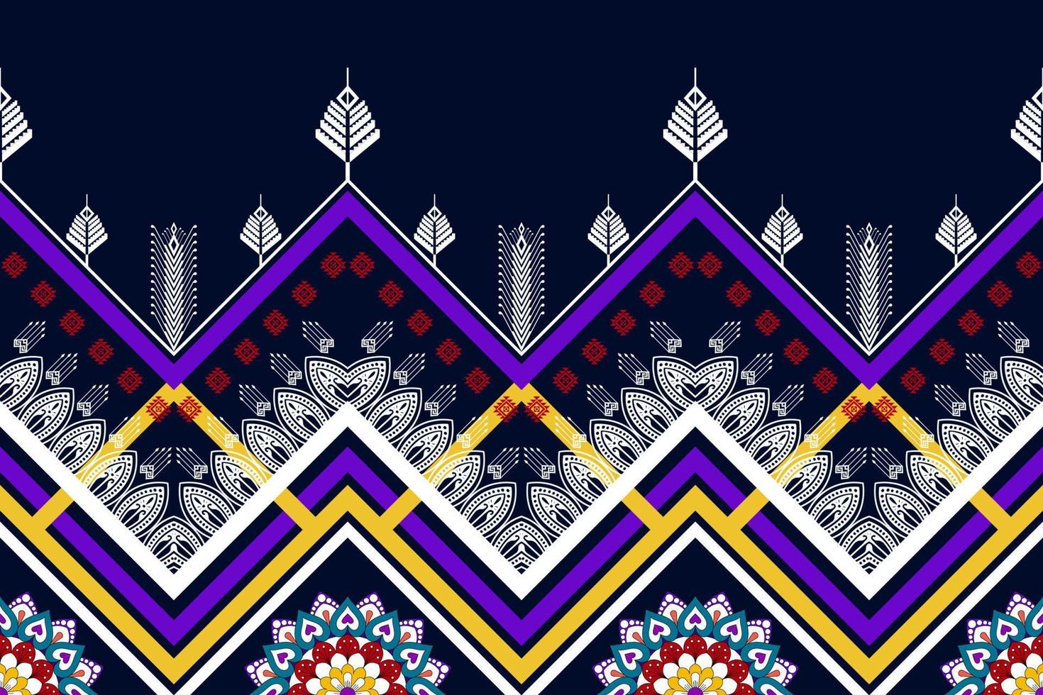 Geometric abstract ethnic seamless pattern design. Aztec fabric carpet mandala ornaments textile decorations wallpaper. Tribal boho native motif turkey traditional embroidery vector background