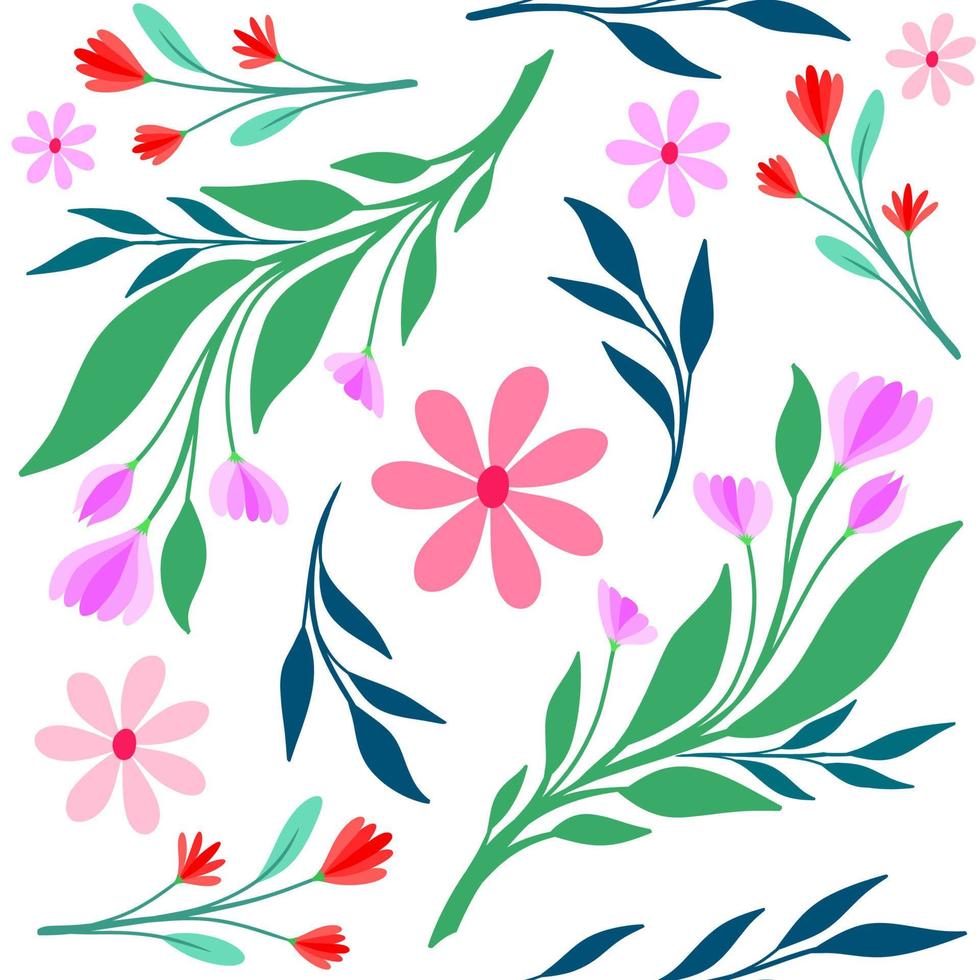 Autumn flower seamless pattern background vector