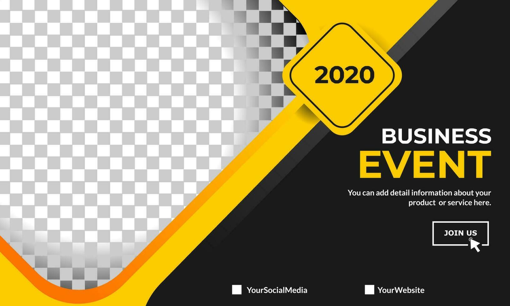 Business event social media post template vector
