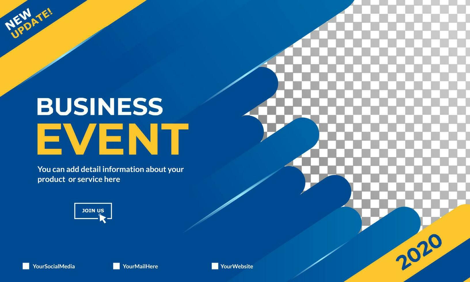 Business event social media post template vector