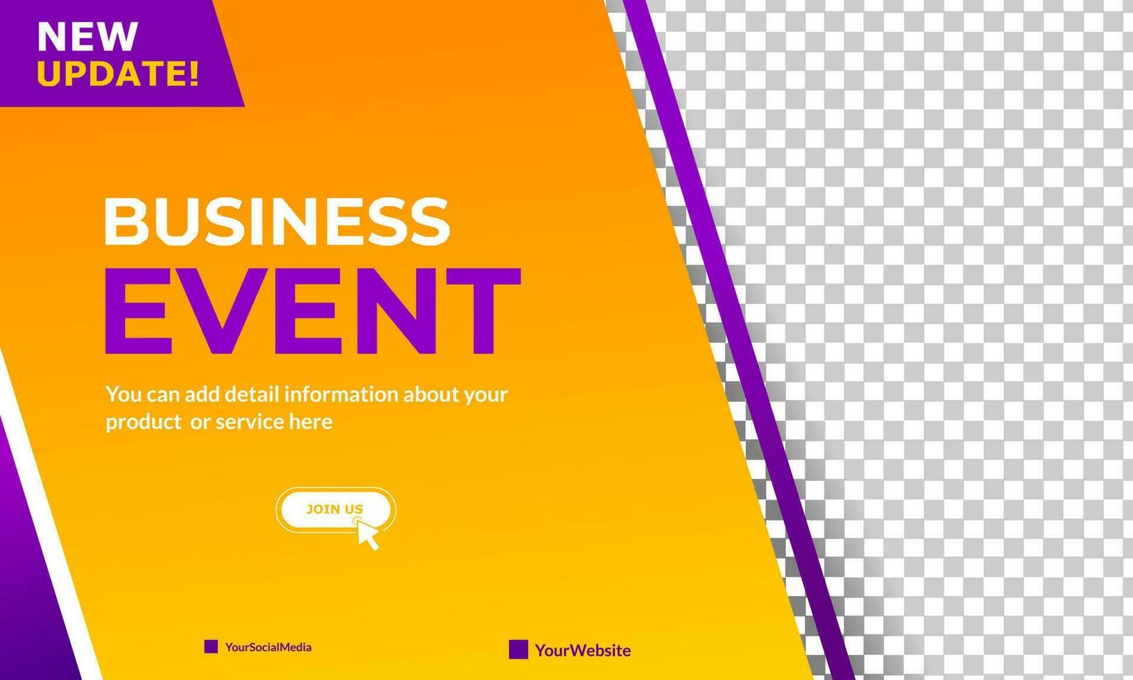 Business event social media post template vector