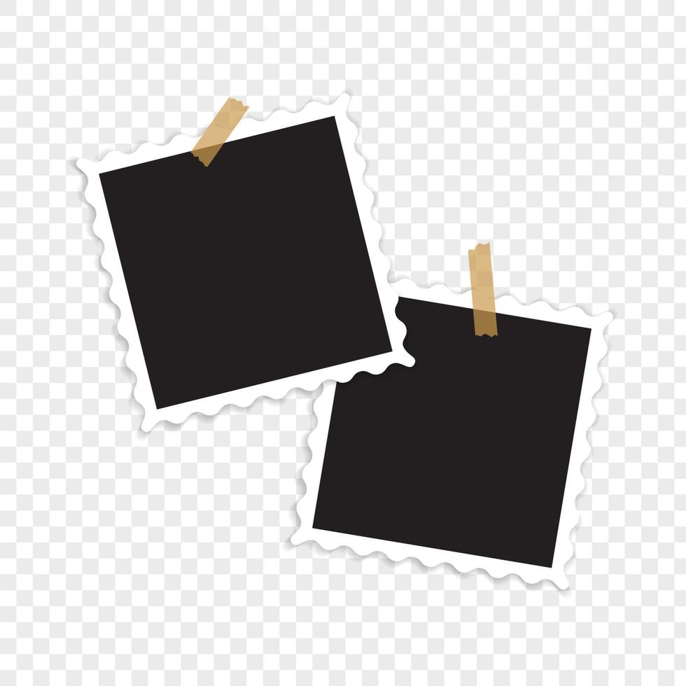 Empty photo frame with shadows for stock vector