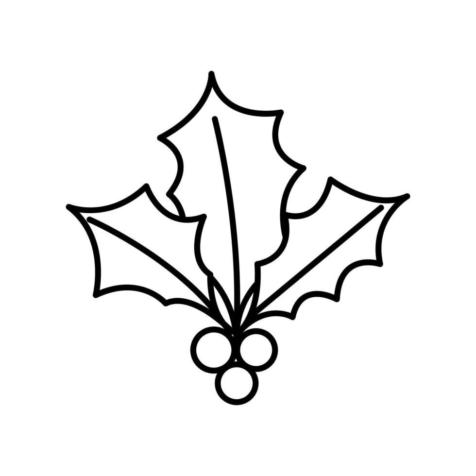 Christmas vector icon mistletoe