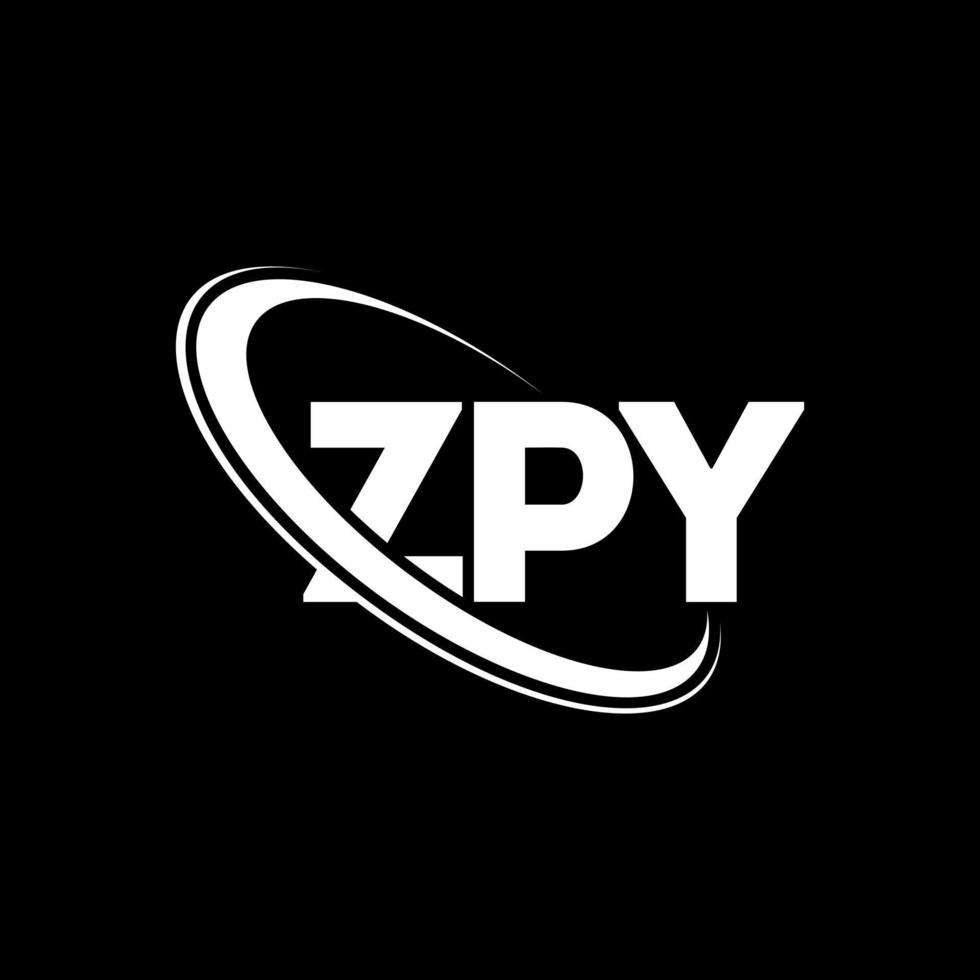 ZPY logo. ZPY letter. ZPY letter logo design. Initials ZPY logo linked with circle and uppercase monogram logo. ZPY typography for technology, business and real estate brand. vector