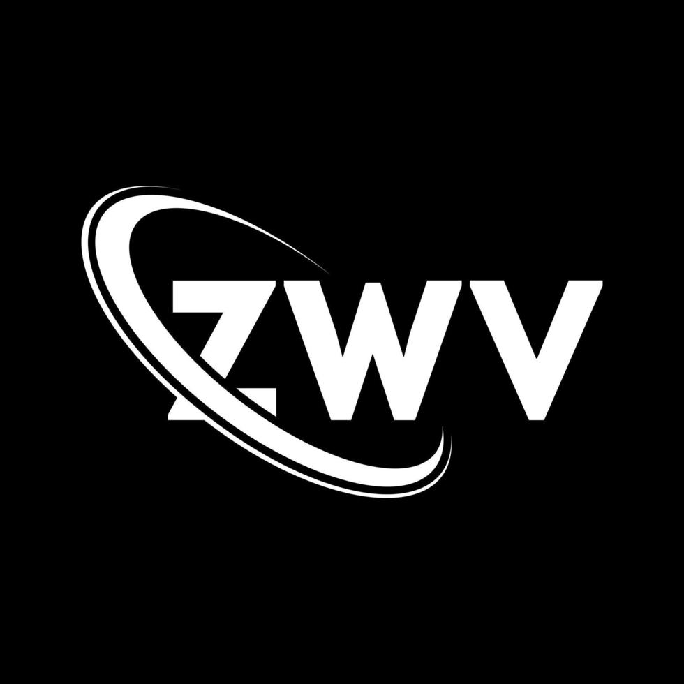 logotipo de zwv. letra zwv. diseño del logotipo de la letra zwv. logotipo de iniciales zwv vinculado con círculo y logotipo de monograma en mayúsculas. tipografía zwv para tecnología, negocios y marca inmobiliaria. vector