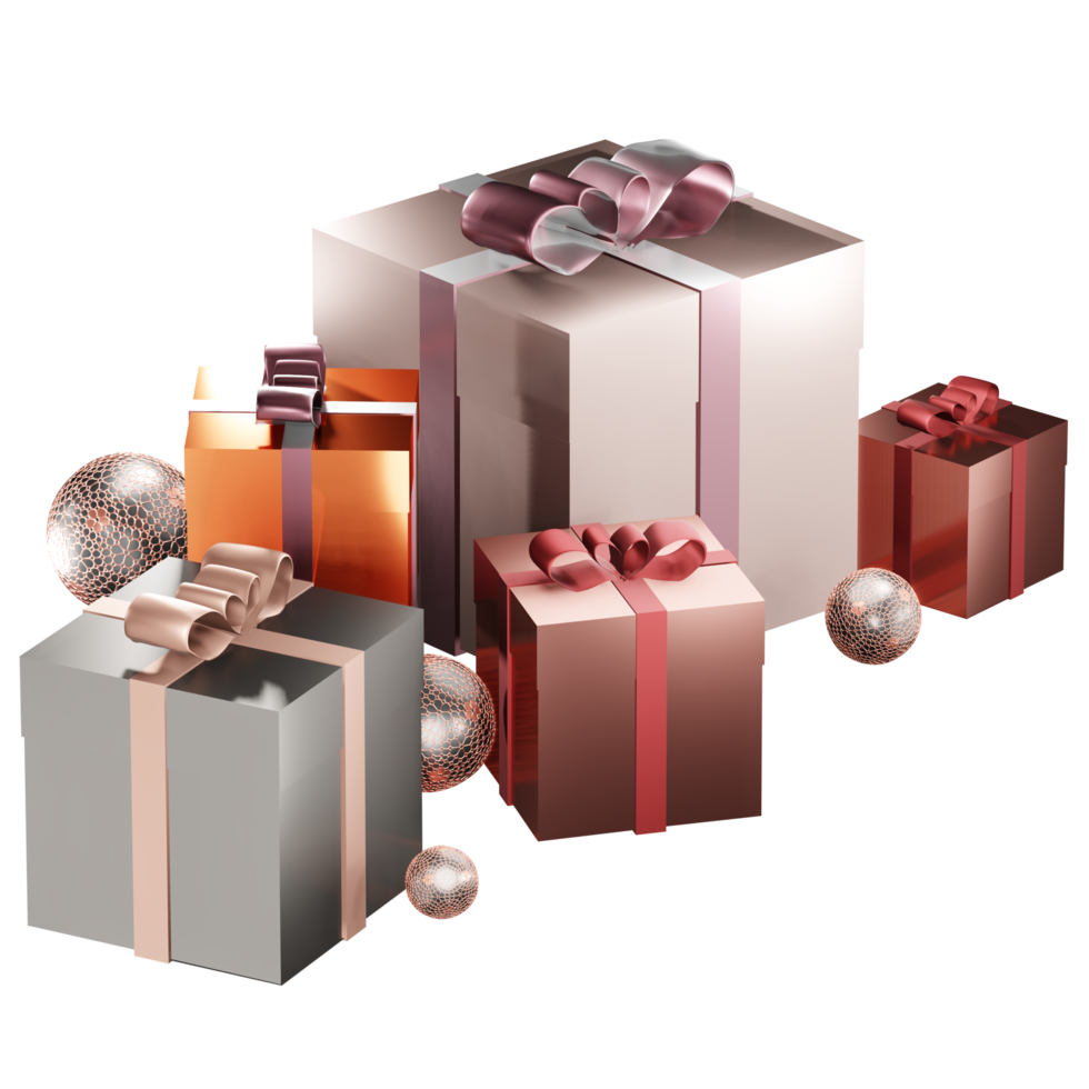 gift box and crystal ball 3D illustration png