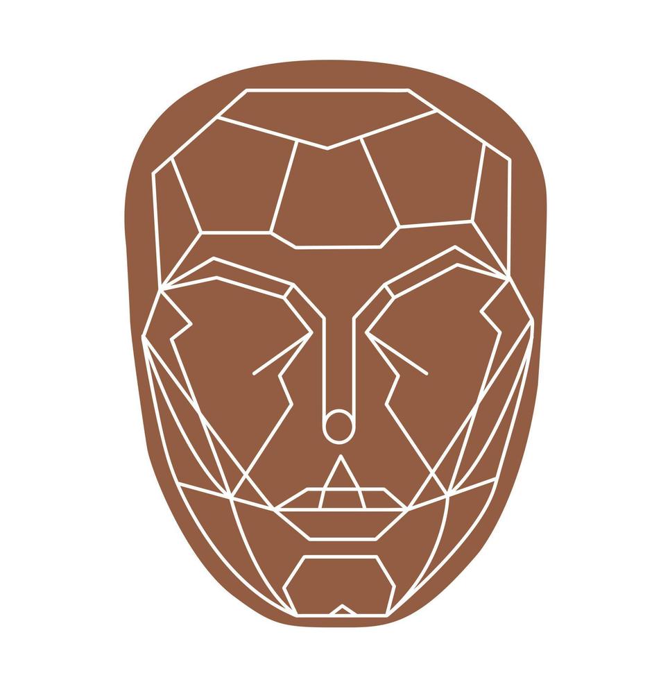 forma de la cara, anatomía perfecta de la cara vector