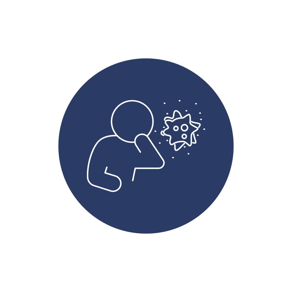 cold illness cough icon vector