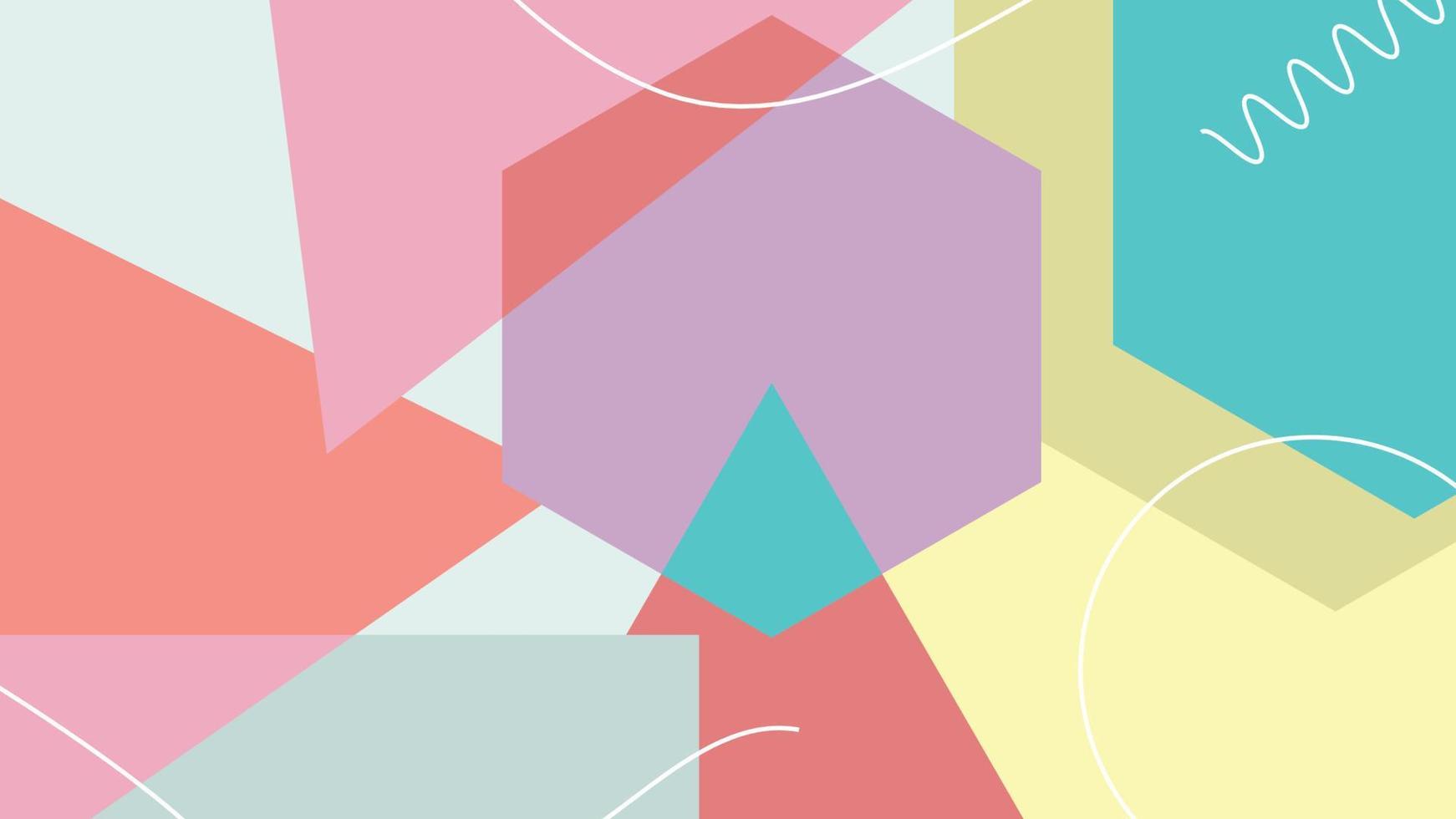 Geometric Shape Pastel Colour Background vector