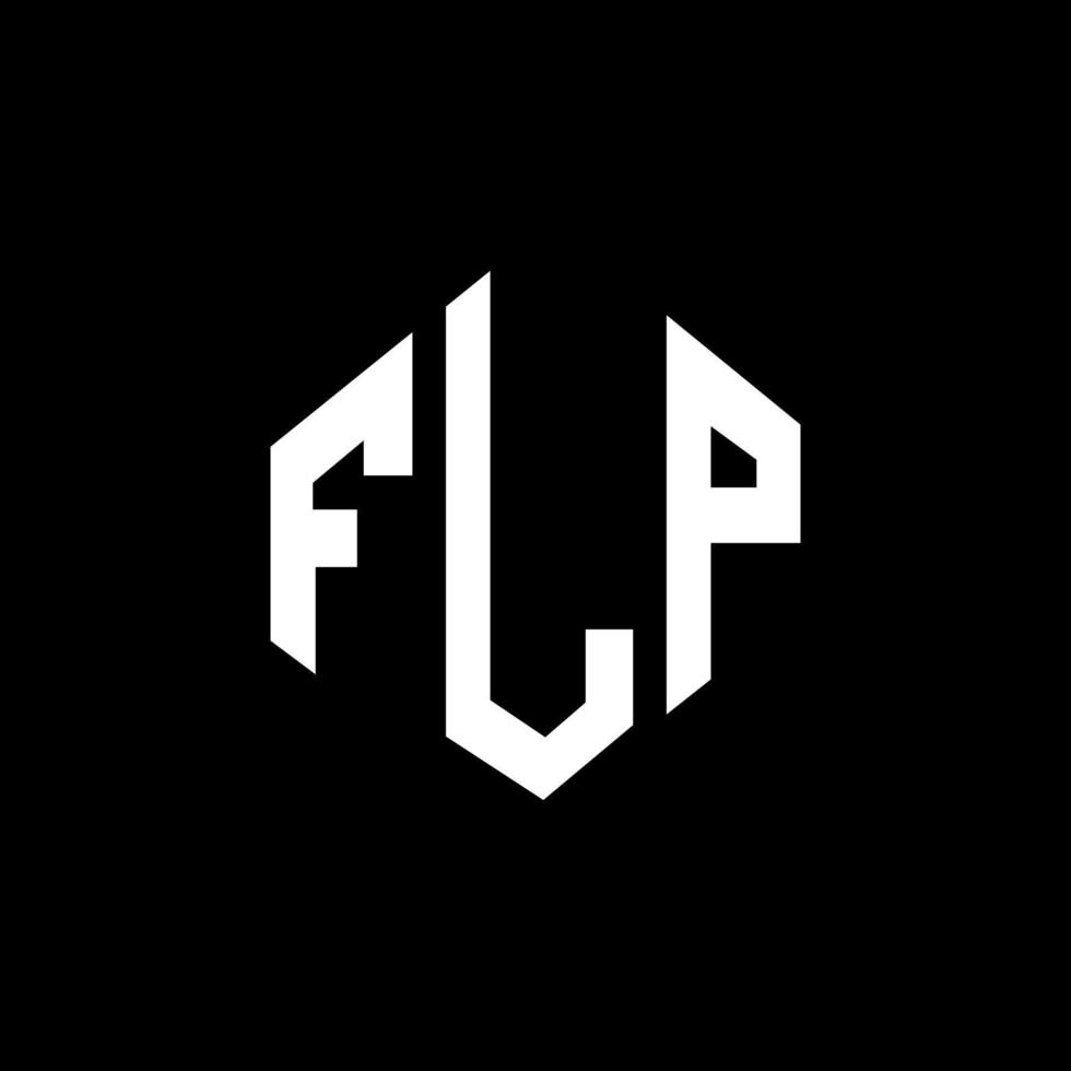 diseño de logotipo de letra flp con forma de polígono. diseño de logotipo en forma de cubo y polígono flp. flp hexagon vector logo plantilla colores blanco y negro. monograma flp, logotipo comercial y inmobiliario.