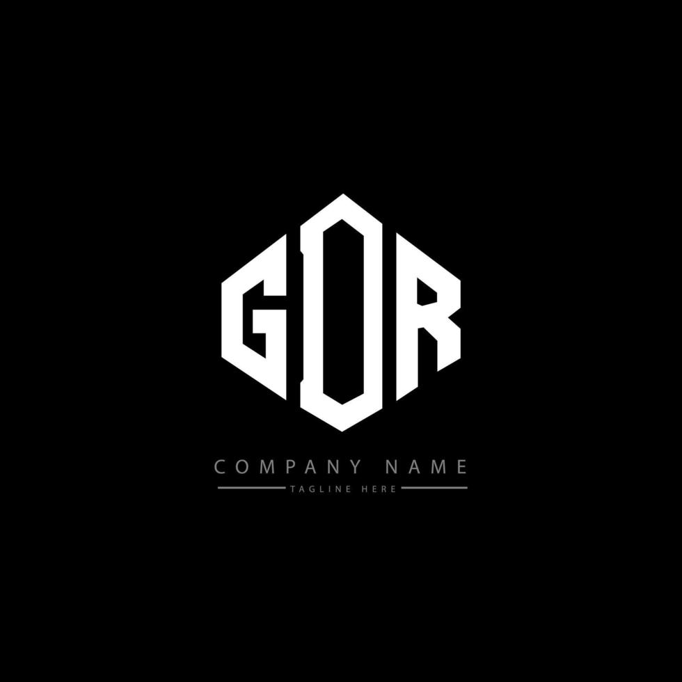 diseño de logotipo de letra gdr con forma de polígono. diseño de logotipo en forma de cubo y polígono gdr. gdr hexágono vector logo plantilla colores blanco y negro. monograma gdr, logotipo comercial e inmobiliario.