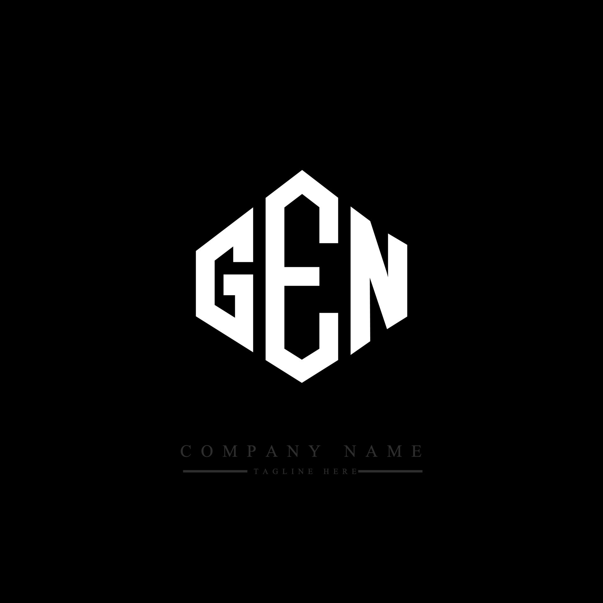 GEN letter logo design with polygon shape. GEN polygon and cube shape ...