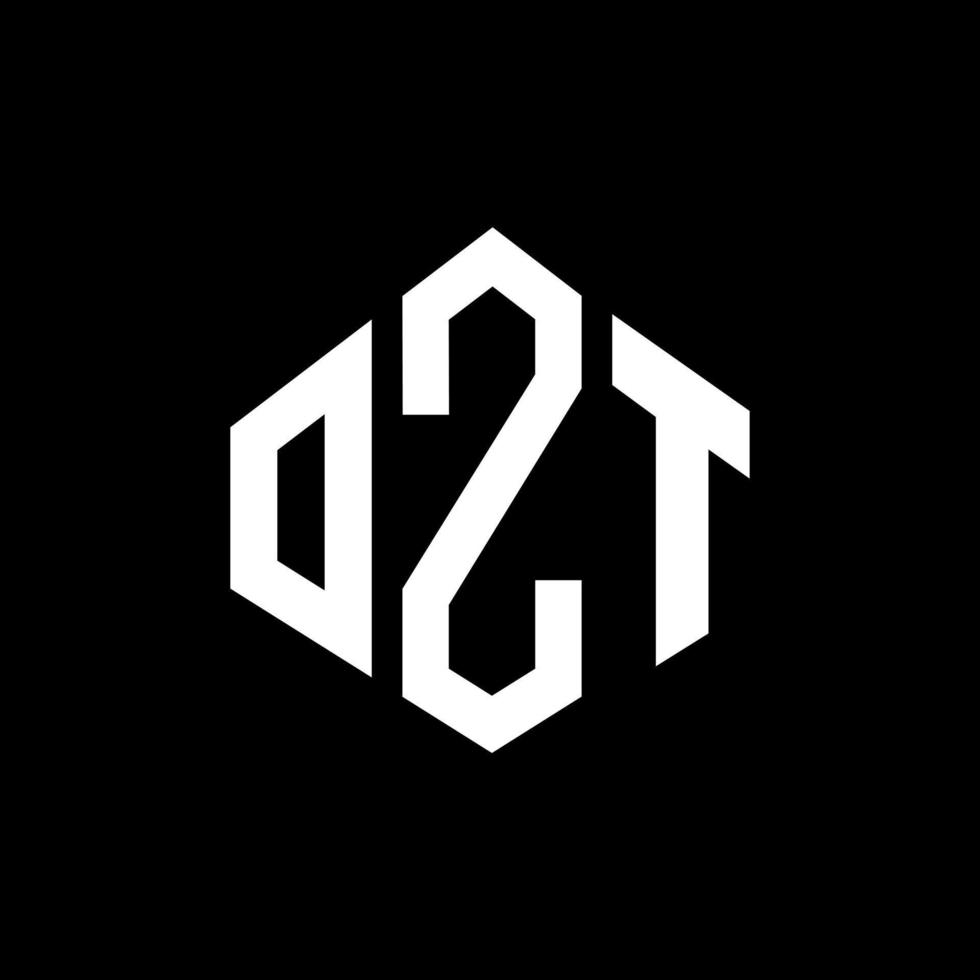 diseño de logotipo de letra ozt con forma de polígono. diseño de logotipo en forma de cubo y polígono ozt. ozt hexágono vector logo plantilla colores blanco y negro. monograma ozt, logo de negocios y bienes raíces.