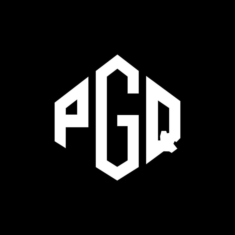 diseño de logotipo de letra pgq con forma de polígono. pgq polígono y diseño de logotipo en forma de cubo. pgq hexágono vector logo plantilla colores blanco y negro. monograma pgq, logotipo empresarial y inmobiliario.
