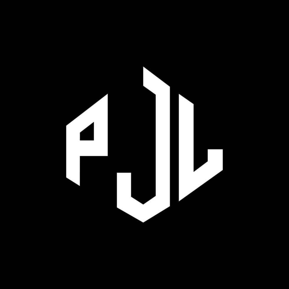 PJL letter logo design with polygon shape. PJL polygon and cube shape logo design. PJL hexagon vector logo template white and black colors. PJL monogram, business and real estate logo.