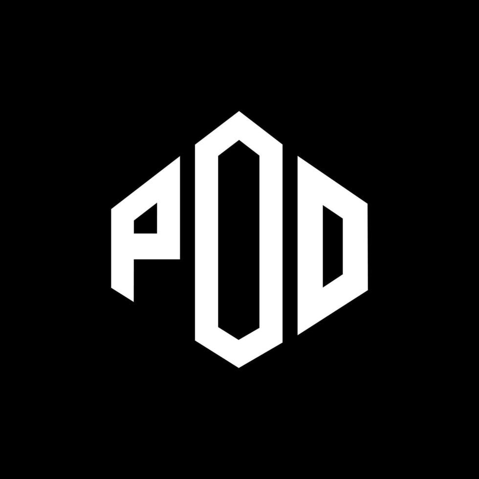 POO letter logo design with polygon shape. POO polygon and cube shape logo design. POO hexagon vector logo template white and black colors. POO monogram, business and real estate logo.