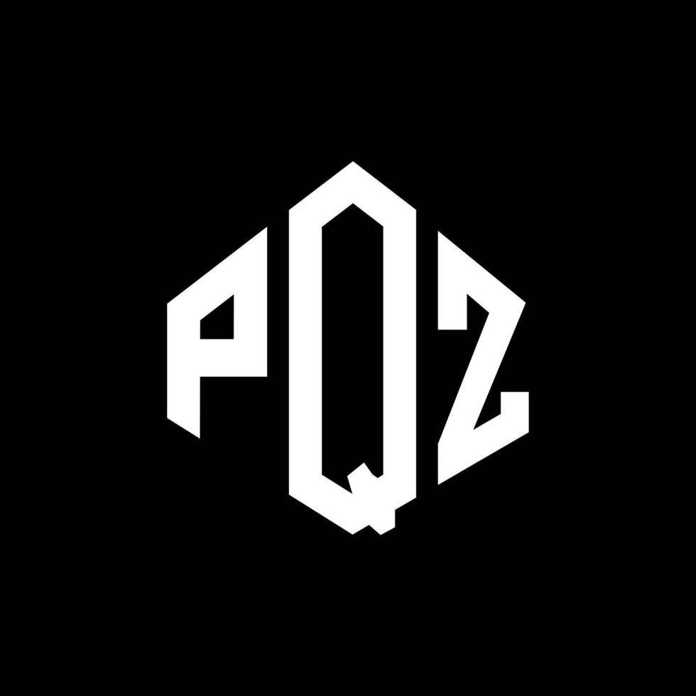 PQZ letter logo design with polygon shape. PQZ polygon and cube shape logo design. PQZ hexagon vector logo template white and black colors. PQZ monogram, business and real estate logo.