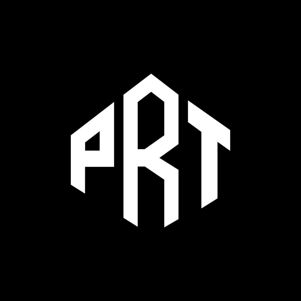 diseño de logotipo de letra prt con forma de polígono. prt polígono y diseño de logotipo en forma de cubo. prt hexágono vector logo plantilla colores blanco y negro. monograma prt, logotipo empresarial y inmobiliario.