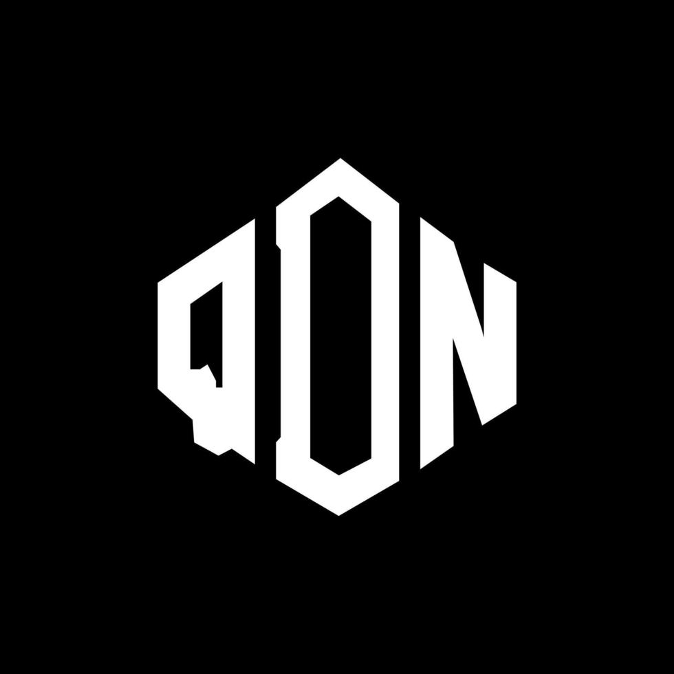 QDN letter logo design with polygon shape. QDN polygon and cube shape logo design. QDN hexagon vector logo template white and black colors. QDN monogram, business and real estate logo.
