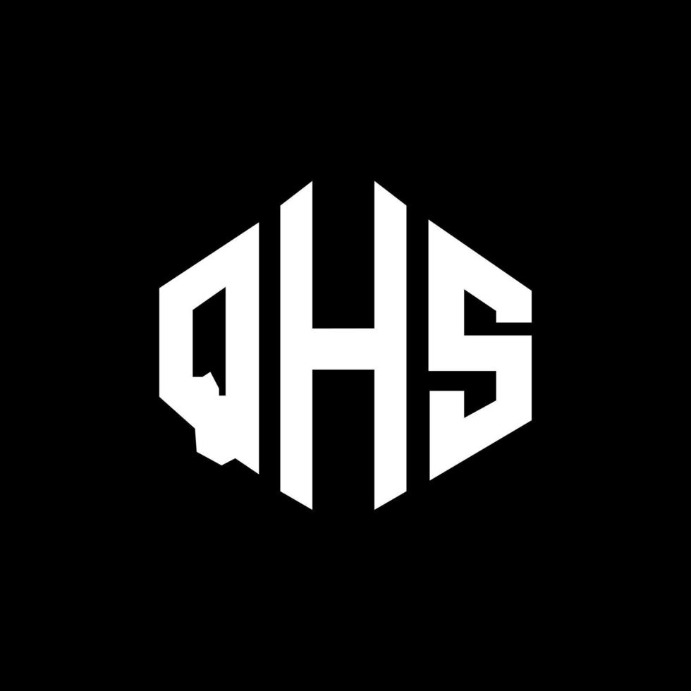 diseño de logotipo de letra qhs con forma de polígono. qhs diseño de logotipo en forma de polígono y cubo. qhs hexágono vector logo plantilla colores blanco y negro. monograma qhs, logotipo empresarial y inmobiliario.