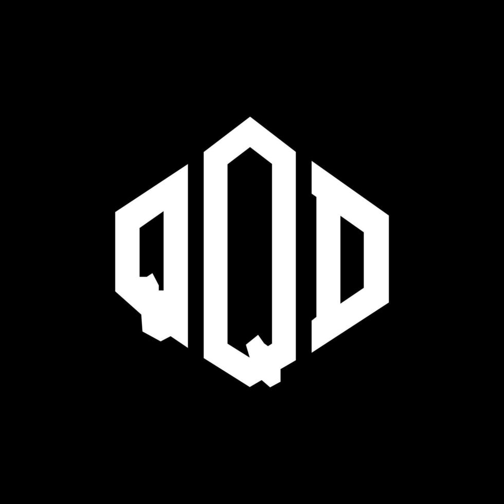 diseño de logotipo de letra qqd con forma de polígono. diseño de logotipo en forma de cubo y polígono qqd. qqd hexágono vector logo plantilla colores blanco y negro. monograma qqd, logotipo empresarial y inmobiliario.