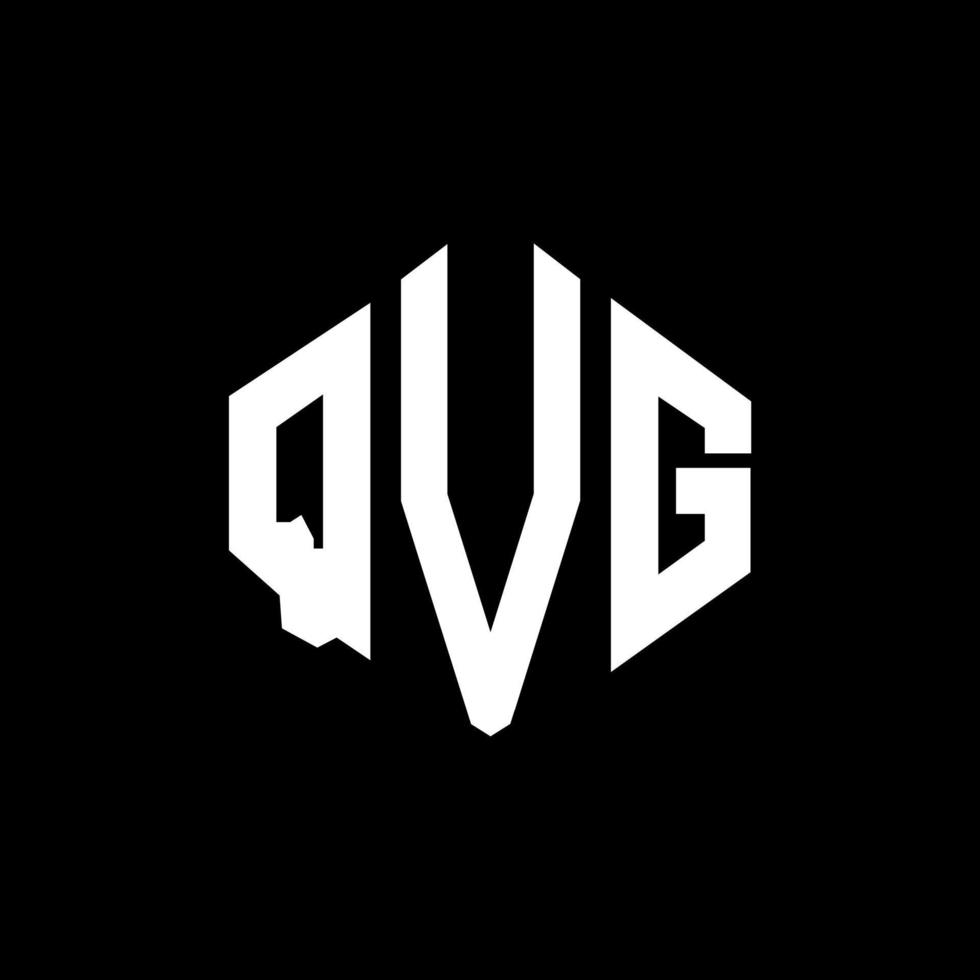 QVG letter logo design with polygon shape. QVG polygon and cube shape logo design. QVG hexagon vector logo template white and black colors. QVG monogram, business and real estate logo.