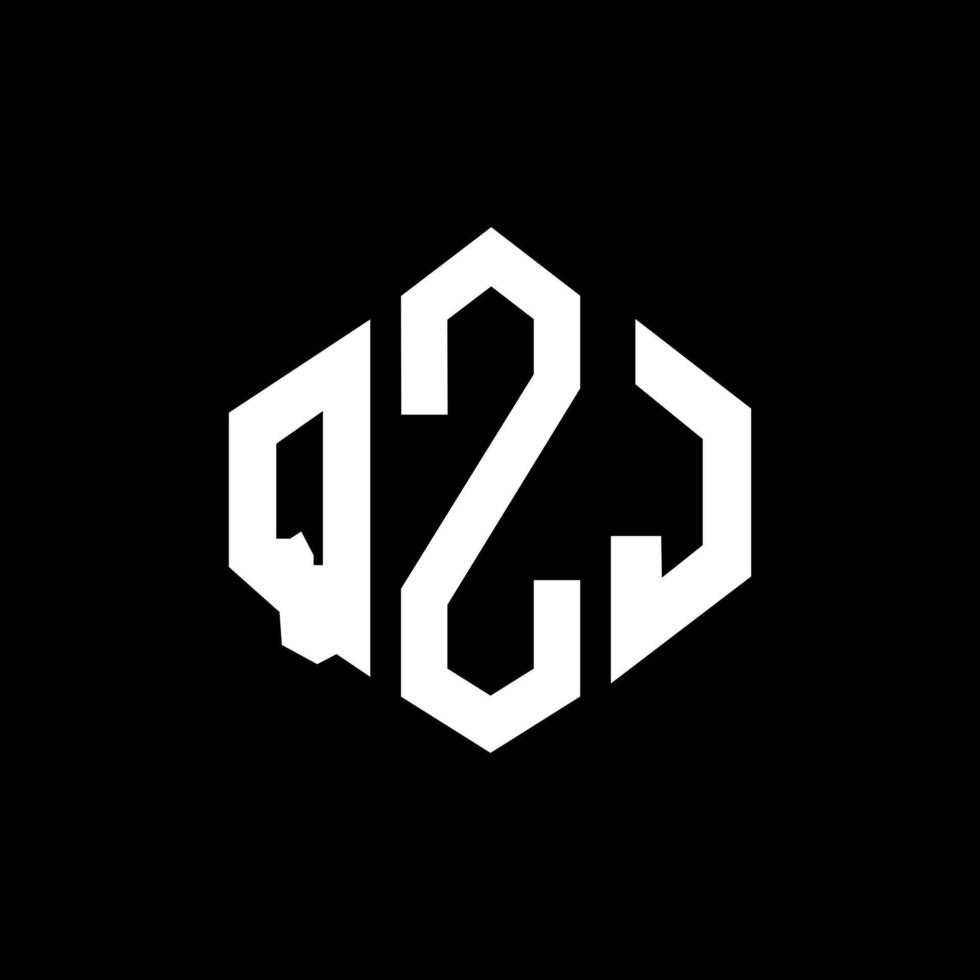 diseño de logotipo de letra qzj con forma de polígono. qzj polígono y diseño de logotipo en forma de cubo. qzj hexágono vector logo plantilla colores blanco y negro. monograma qzj, logotipo empresarial y inmobiliario.