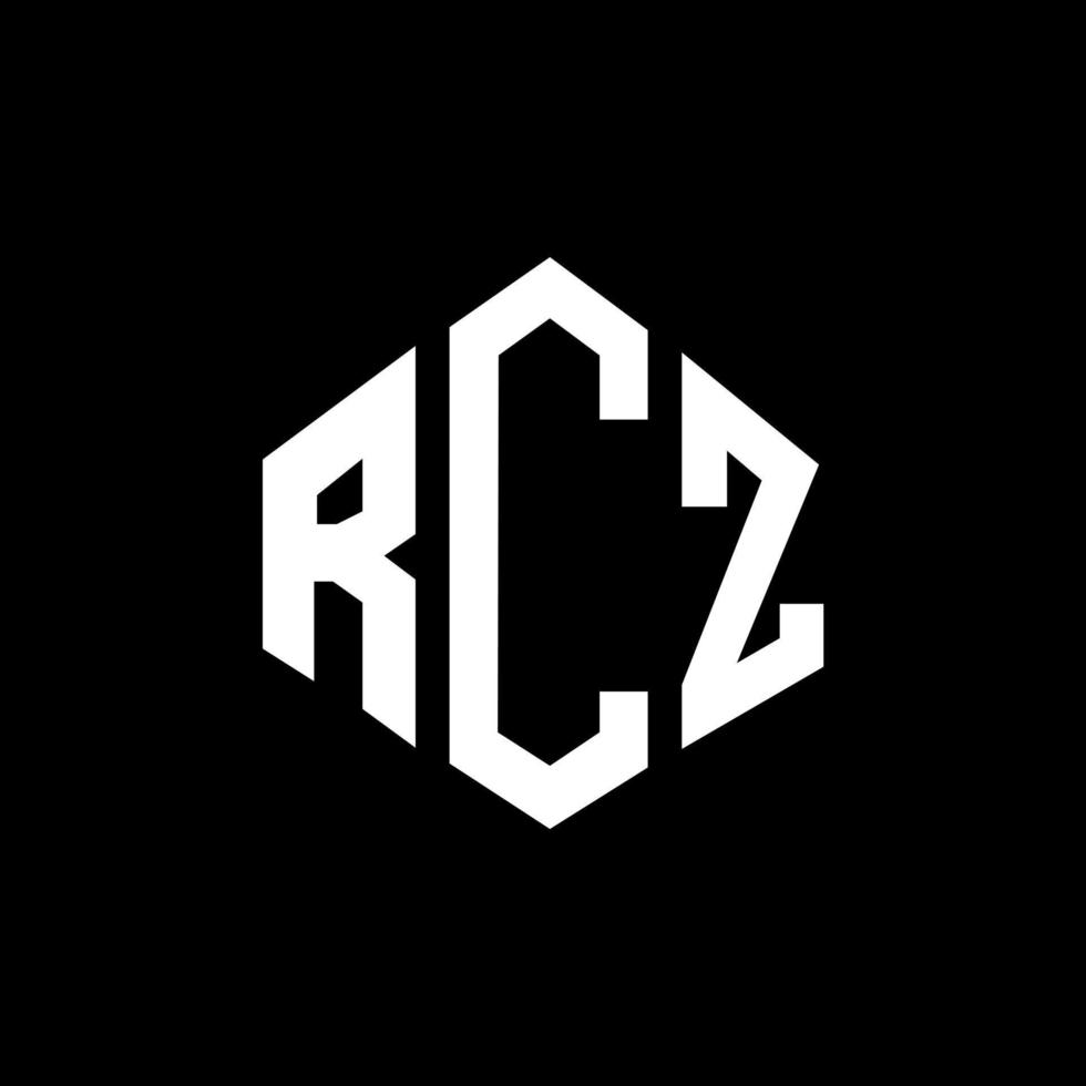 RCZ letter logo design with polygon shape. RCZ polygon and cube shape logo design. RCZ hexagon vector logo template white and black colors. RCZ monogram, business and real estate logo.