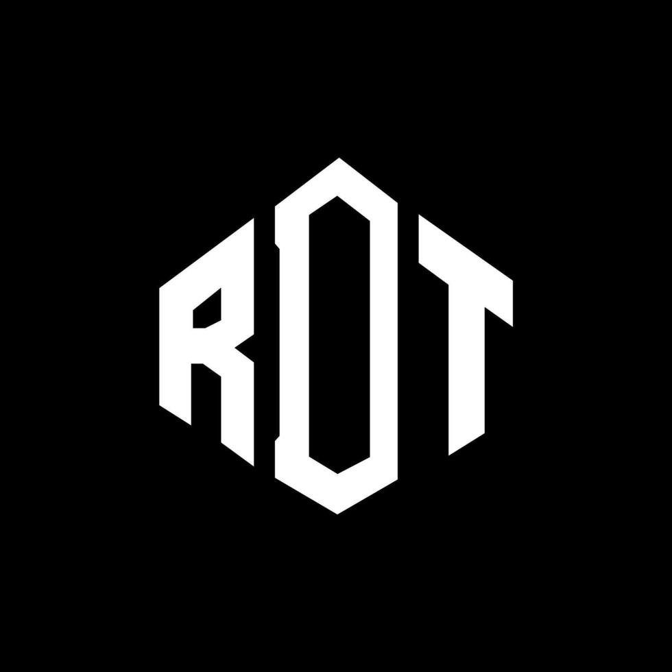 diseño de logotipo de letra rdt con forma de polígono. diseño de logotipo de forma de cubo y polígono rdt. rdt hexágono vector logo plantilla colores blanco y negro. monograma rdt, logotipo empresarial y inmobiliario.