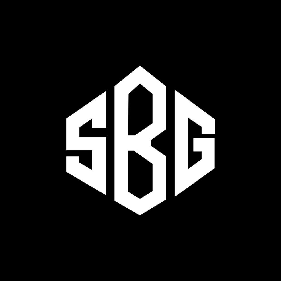 SBG letter logo design with polygon shape. SBG polygon and cube shape logo design. SBG hexagon vector logo template white and black colors. SBG monogram, business and real estate logo.