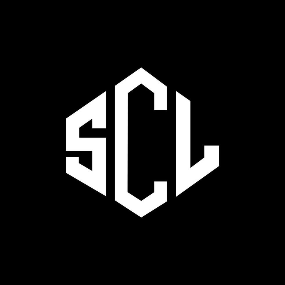 SCL letter logo design with polygon shape. SCL polygon and cube shape logo design. SCL hexagon vector logo template white and black colors. SCL monogram, business and real estate logo.