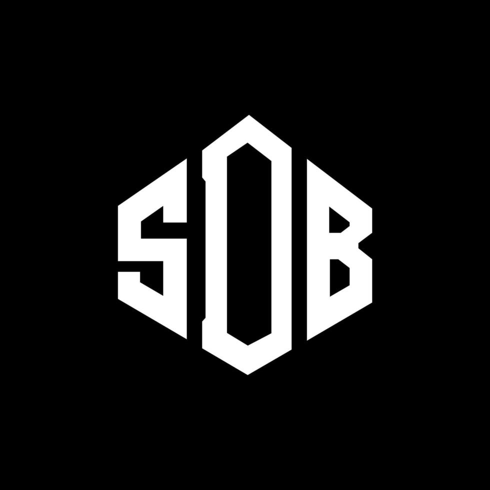 diseño de logotipo de letra sdb con forma de polígono. diseño de logotipo en forma de cubo y polígono sdb. plantilla de logotipo vectorial hexagonal sdb colores blanco y negro. monograma sdb, logotipo comercial e inmobiliario. vector