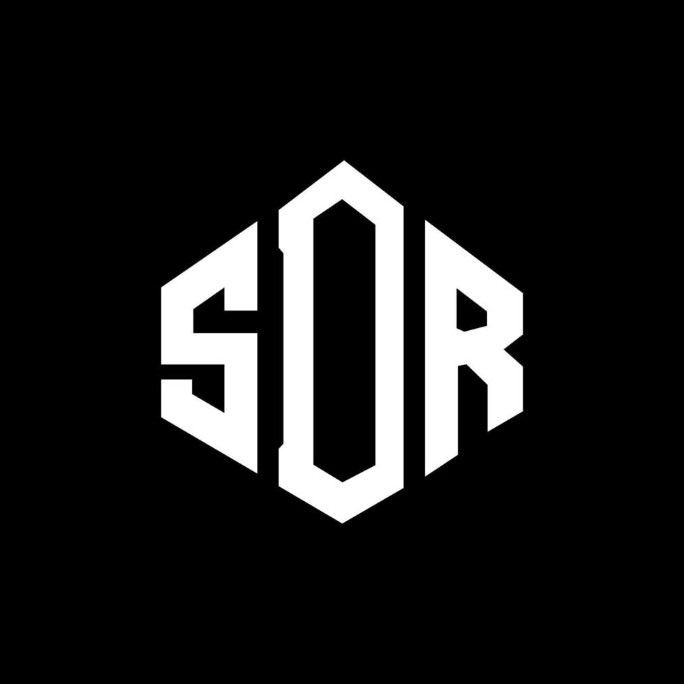 SDR letter logo design with polygon shape. SDR polygon and cube shape logo design. SDR hexagon vector logo template white and black colors. SDR monogram, business and real estate logo.