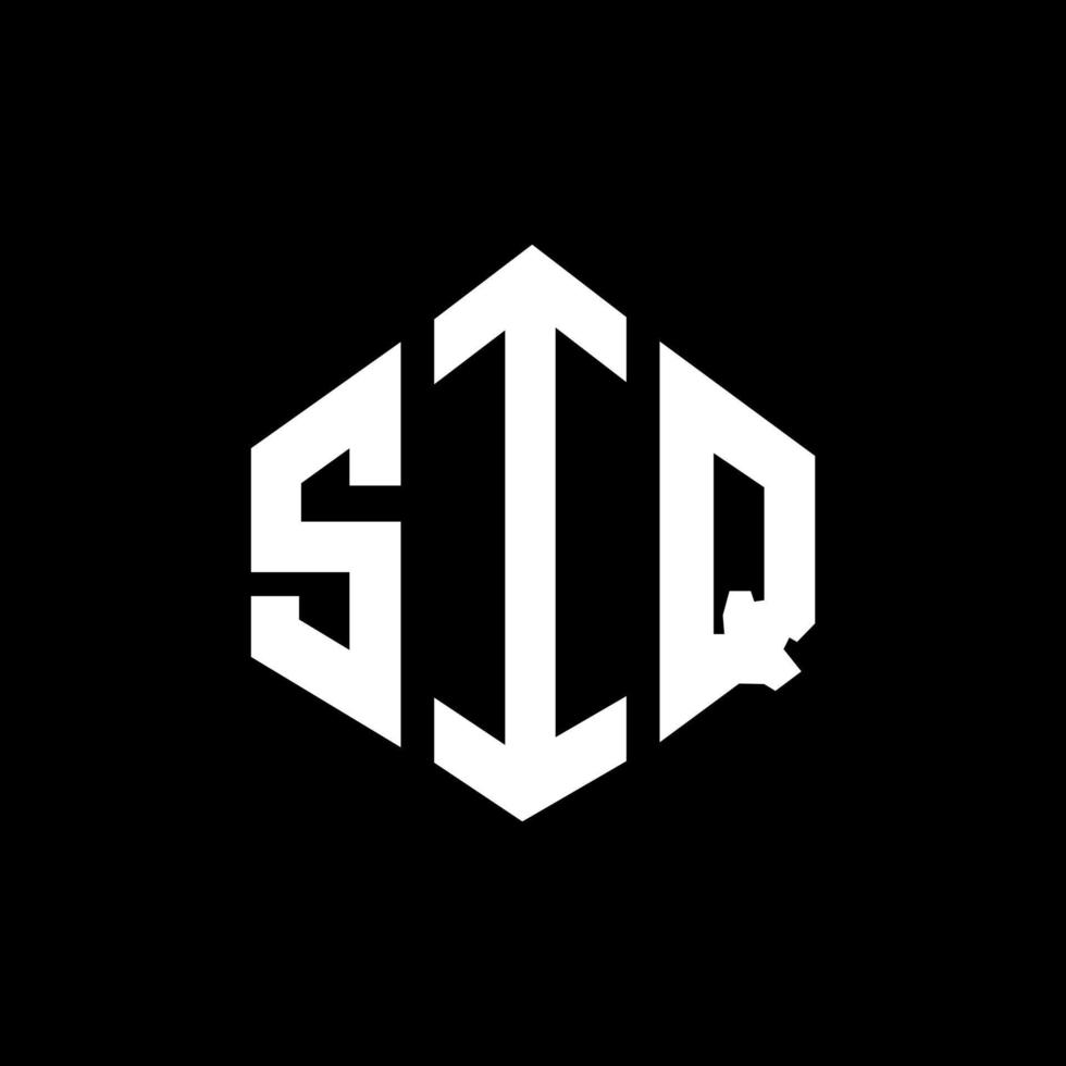 SIQ letter logo design with polygon shape. SIQ polygon and cube shape logo design. SIQ hexagon vector logo template white and black colors. SIQ monogram, business and real estate logo.