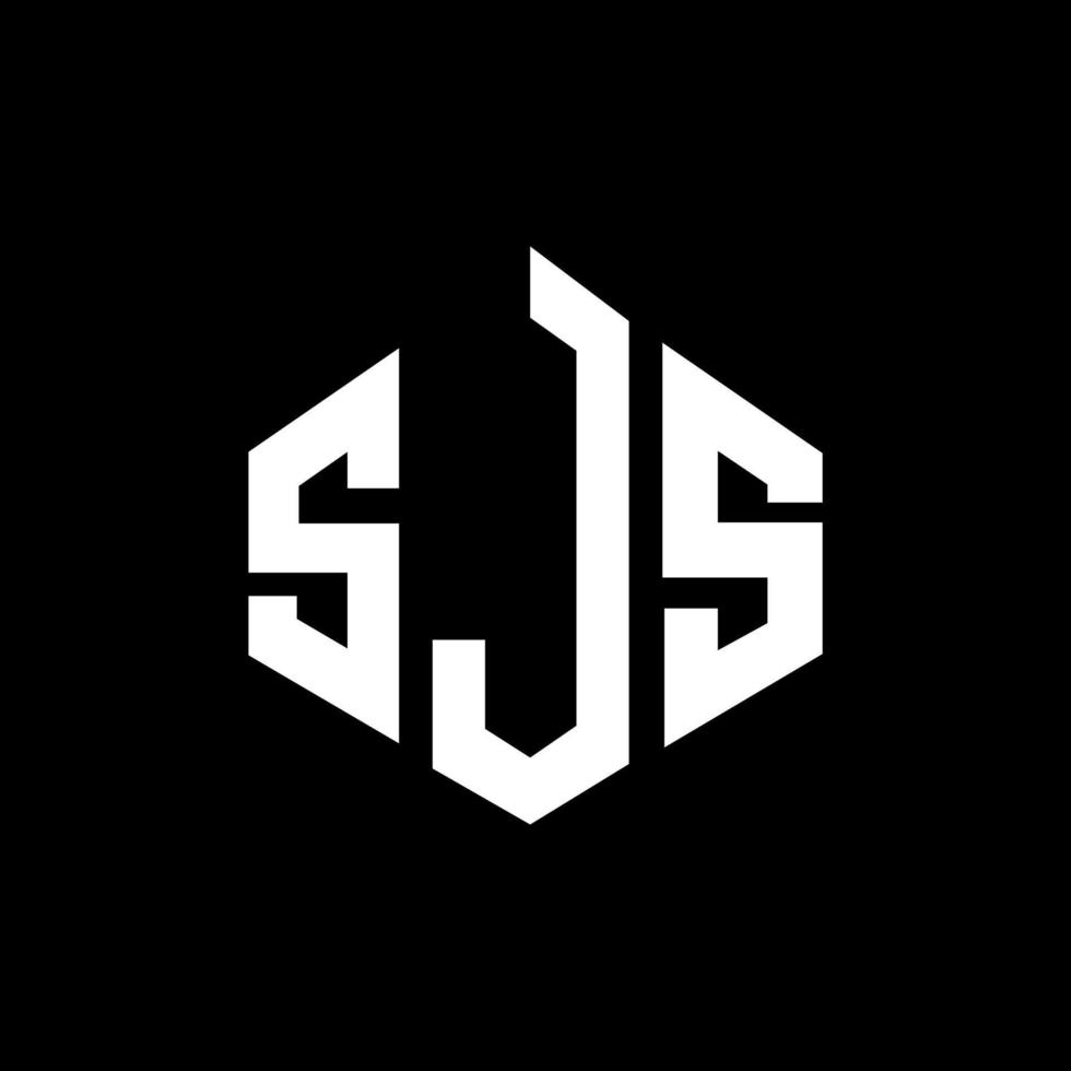 SJS letter logo design with polygon shape. SJS polygon and cube shape logo design. SJS hexagon vector logo template white and black colors. SJS monogram, business and real estate logo.