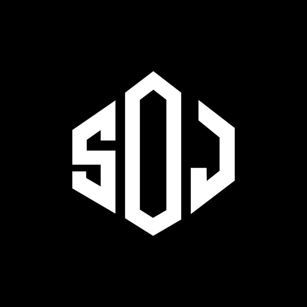 diseño de logotipo de letra soj con forma de polígono. diseño de logotipo en forma de cubo y polígono soj. soj hexágono vector logo plantilla colores blanco y negro. monograma soj, logotipo empresarial y inmobiliario.