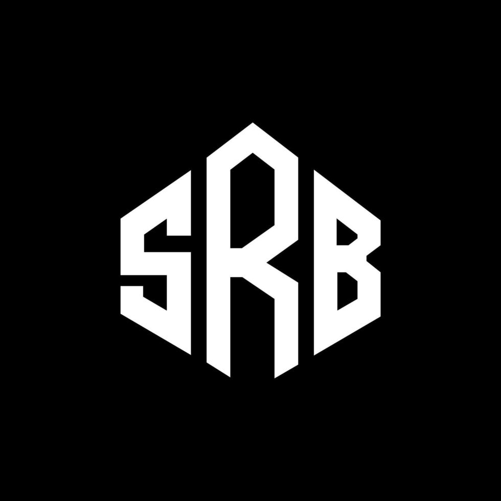 SRB letter logo design with polygon shape. SRB polygon and cube shape logo design. SRB hexagon vector logo template white and black colors. SRB monogram, business and real estate logo.