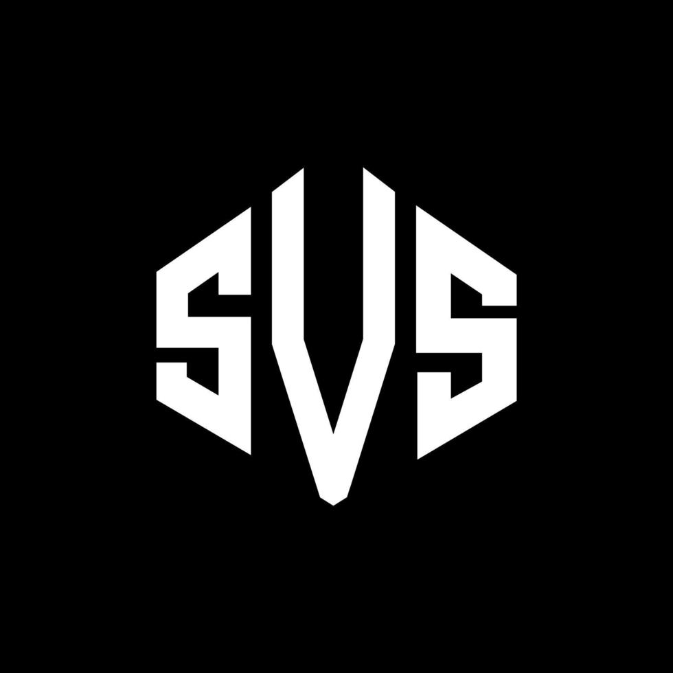 diseño de logotipo de letra svs con forma de polígono. diseño de logotipo en forma de cubo y polígono svs. plantilla de logotipo vectorial hexagonal svs colores blanco y negro. monograma svs, logotipo empresarial y inmobiliario. vector