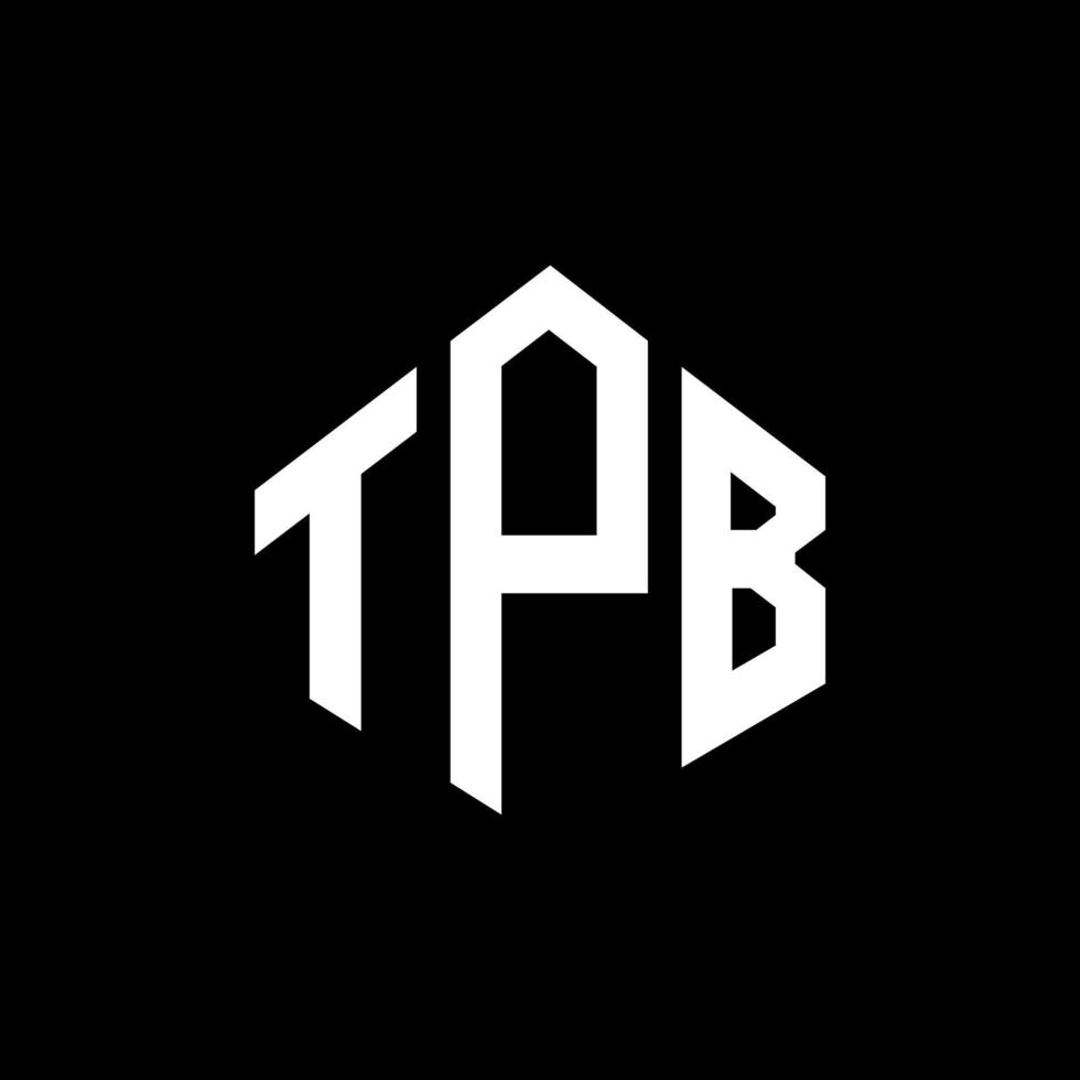 TPB letter logo design with polygon shape. TPB polygon and cube shape