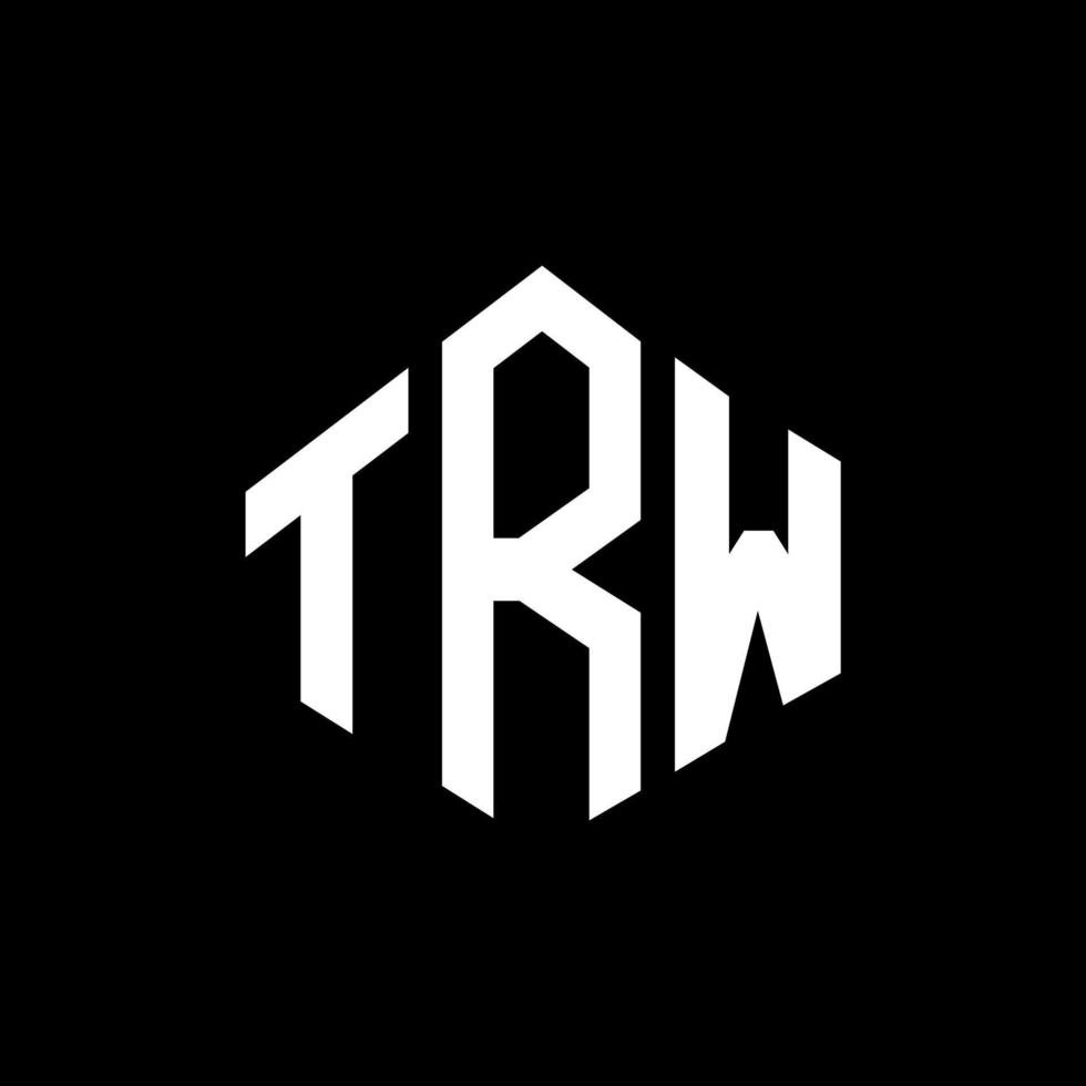 TRW letter logo design with polygon shape. TRW polygon and cube shape ...