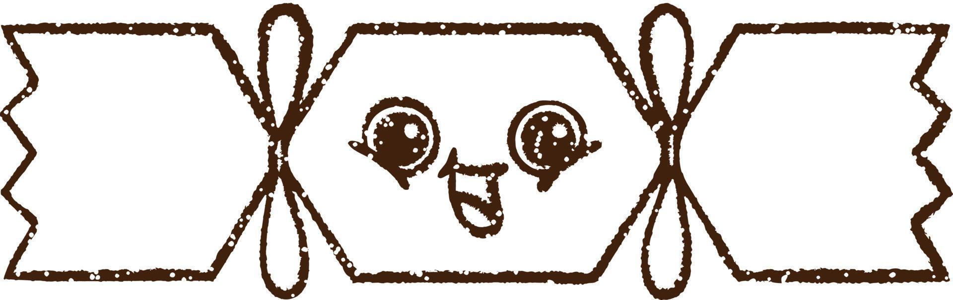 Cracker Charcoal Drawing vector